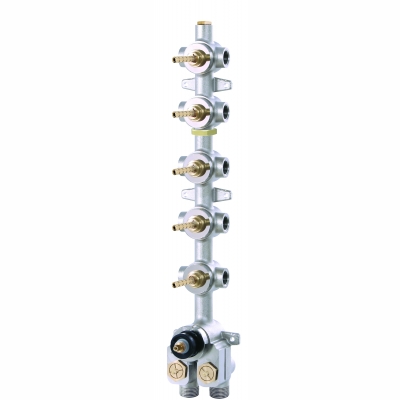 TURBO thermostatic valve with 5 shut-off valves