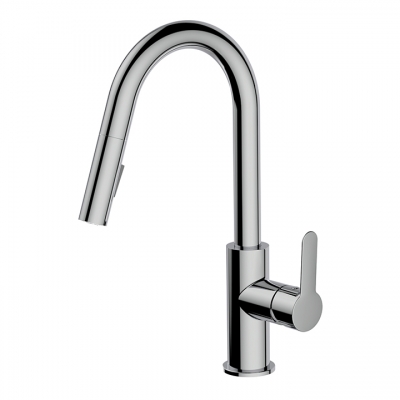 Barley pull-down dual stream mode kitchen faucet